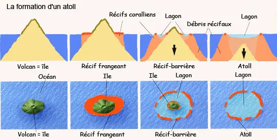 Formation des îles et des atolls de la Polynésie française