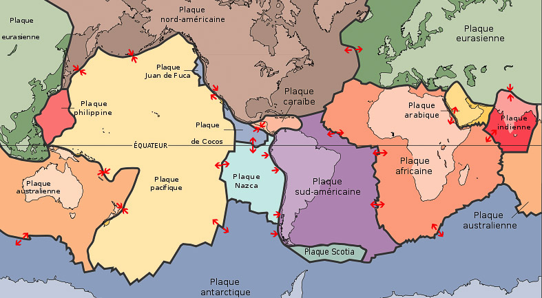 Plaques tectoniques terrestres