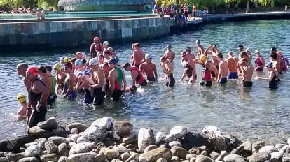 Départ du triathlon