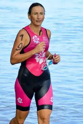 Géraldine court le triathlon