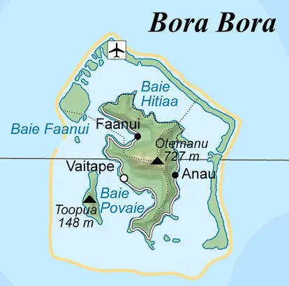 Carte de Bora-Bora