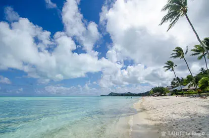 Plage de Matira à Bora-Bora