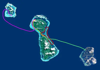 Etapes de la Hawaiki Nui Va'a