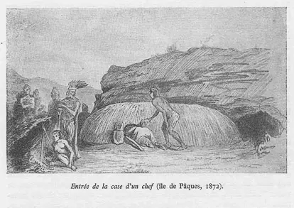 île de pâques :Hare Paenga ou maison-bateau par Pierre Loti