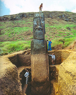 île de Pâques : la carrière des moai