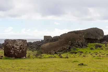 île de Pâques : Te Pito Kura le moai couché
