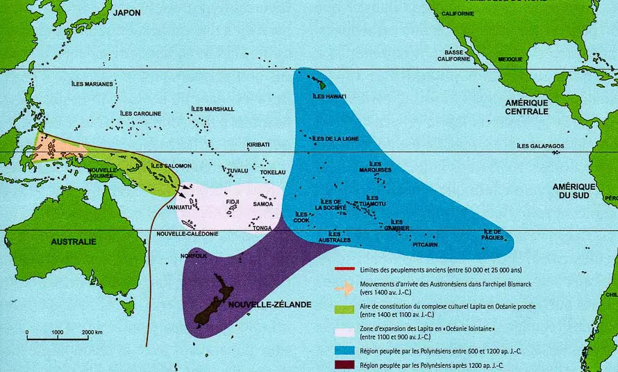 Peuplement de la Polynesie et Melanesie